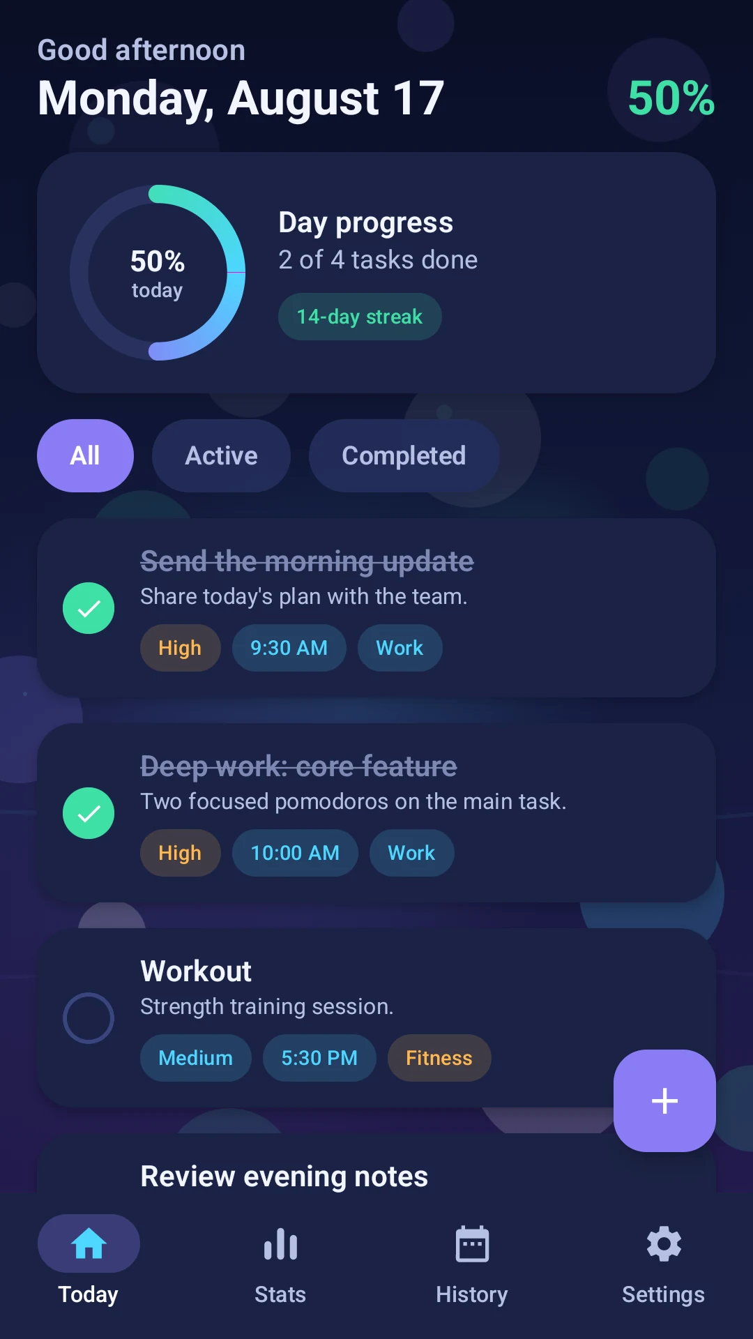 Clear Path Tracker today screen